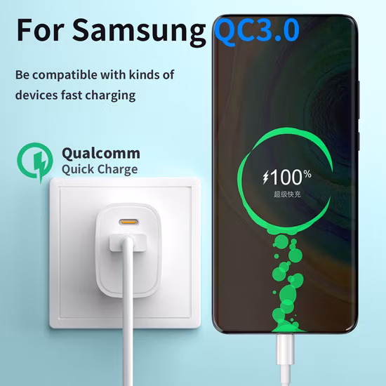 Caricabatterie da muro CA con porta USB Caricatore USB Pd 20W QC 3.0 con spina US EU per Samsung Huawei