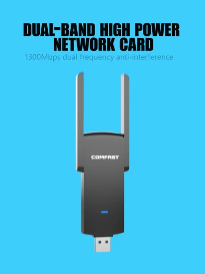 Comfast CF-924AC Rtl8812bu 2,4 GHz 5,8 GHz Dual Band Wi-Fi Dongle 1300 Mbit/s Wireless WiFi LAN Adattatore USB per PC