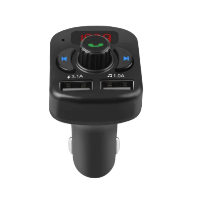 Kit vivavoce per auto Trasmettitore FM Bluetooth 5.0 Kit per auto Lettore MP3 Caricatore per auto doppio USB