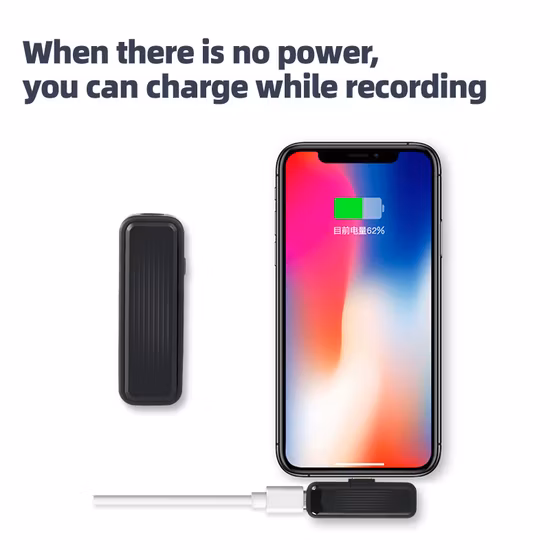Microfono lavalier wireless 2.4G per registrazione vlog e registrazione multiplayer PC-7