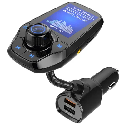 Caricabatterie Bluetooth, kit vivavoce, T26D, trasmettitore FM, lettore MP3, kit per auto